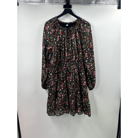 Old Navy Dresses & Skirts - Old Navy Floral and Glitter Long Sleeve Dress Size 2 XL